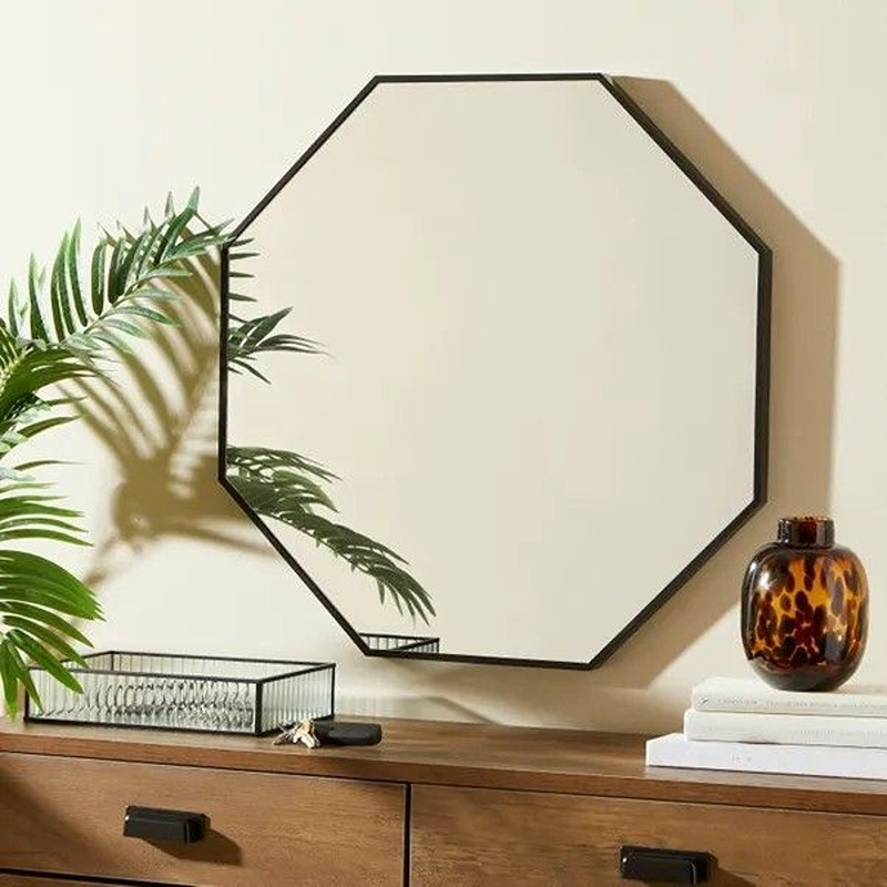 Wall Mirror, 80 cm, Black - KM-EG177-78