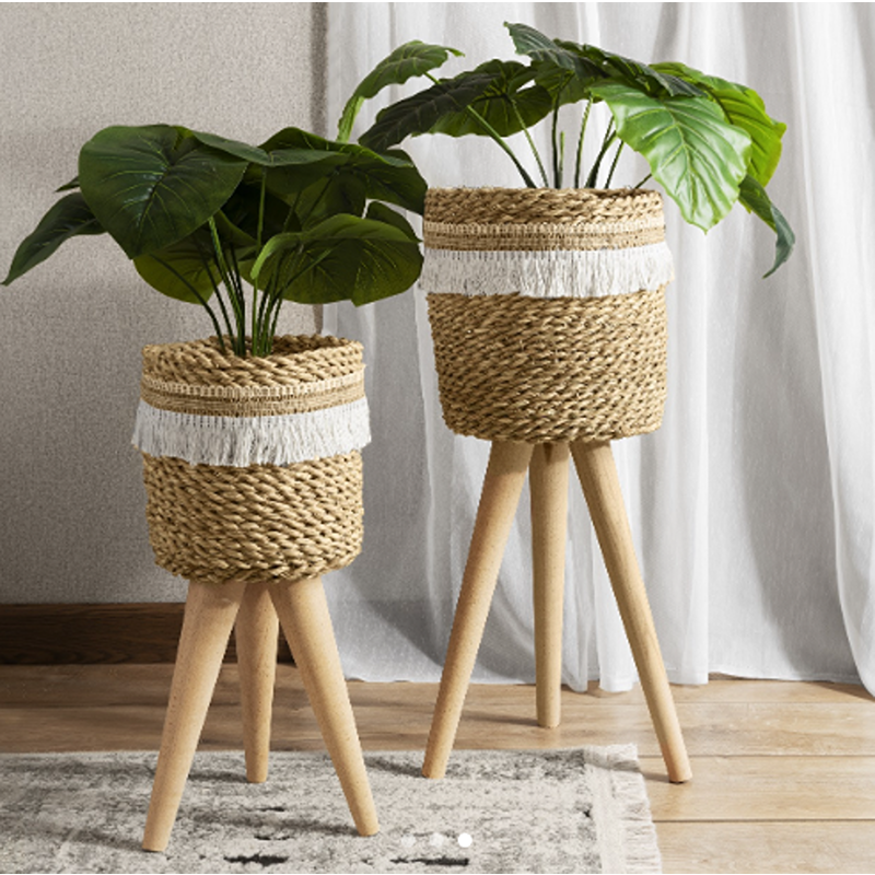 Decorative Planting Pots, 2 Pcs, Beige/White - KM-EG170-28