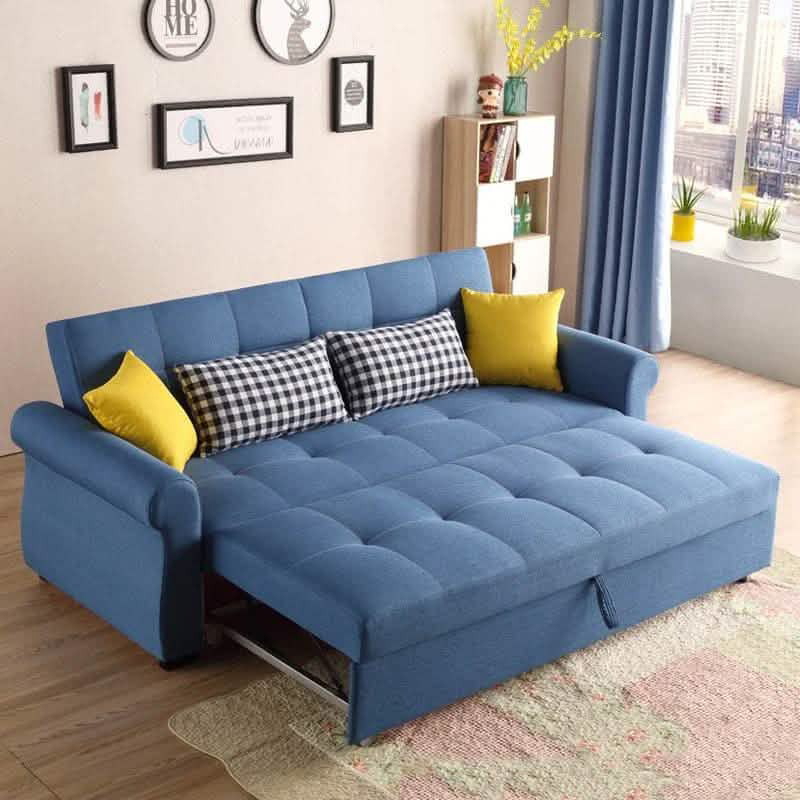 Sofa Bed, 220 cm, Blue - KM-EG178-46