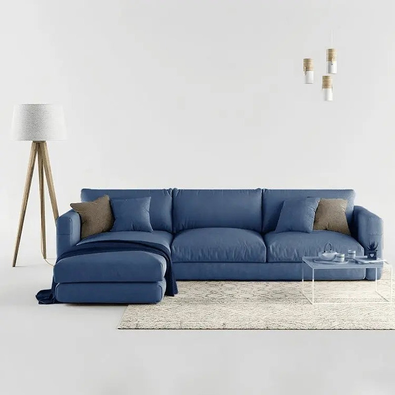 L-Shape Sofa, 250 × 150 cm, Blue - KM-EG178-91