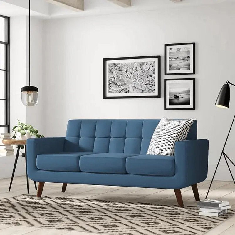 Sofa, 200 cm, Blue - KM-EG178-107