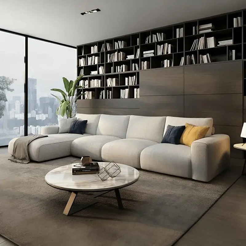 L-Shape Sofa, 350 × 200 cm, Off White - KM-EG178-116