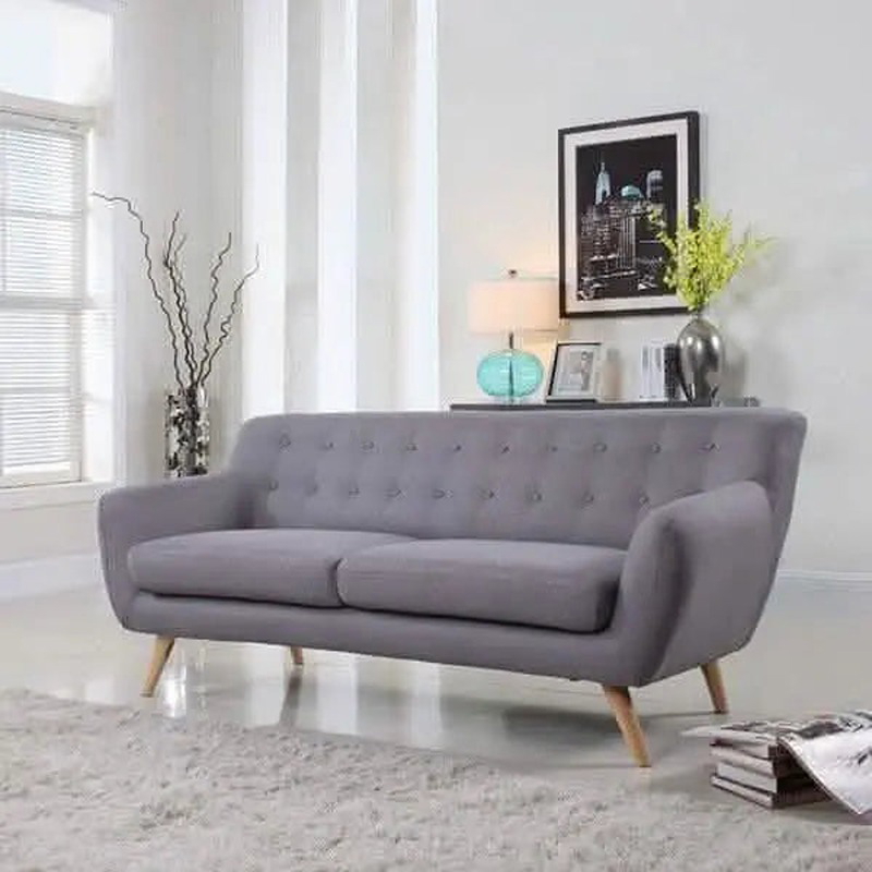 Sofa, 200 cm, Grey - KM-EG178-124