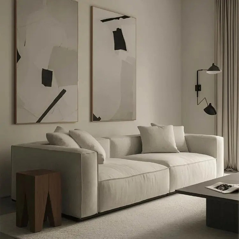 Sofa, 220 cm, Off White - KM-EG178-126