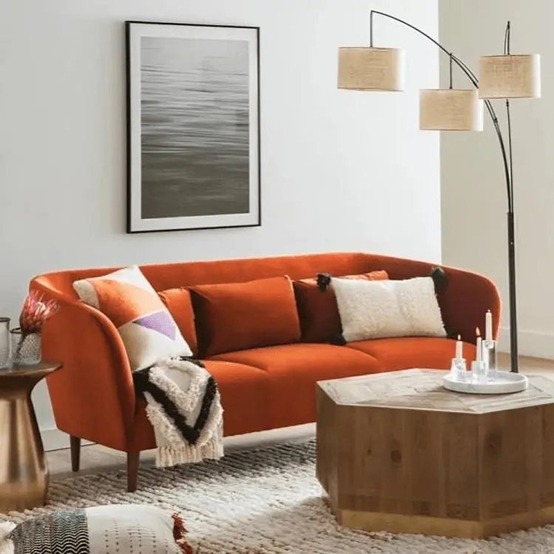 Sofa, 220 cm, Orange - KM-EG178-127