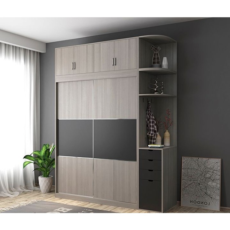 دولاب، 180 سم، رمادي فاتح/أسود - KM-EG140-212