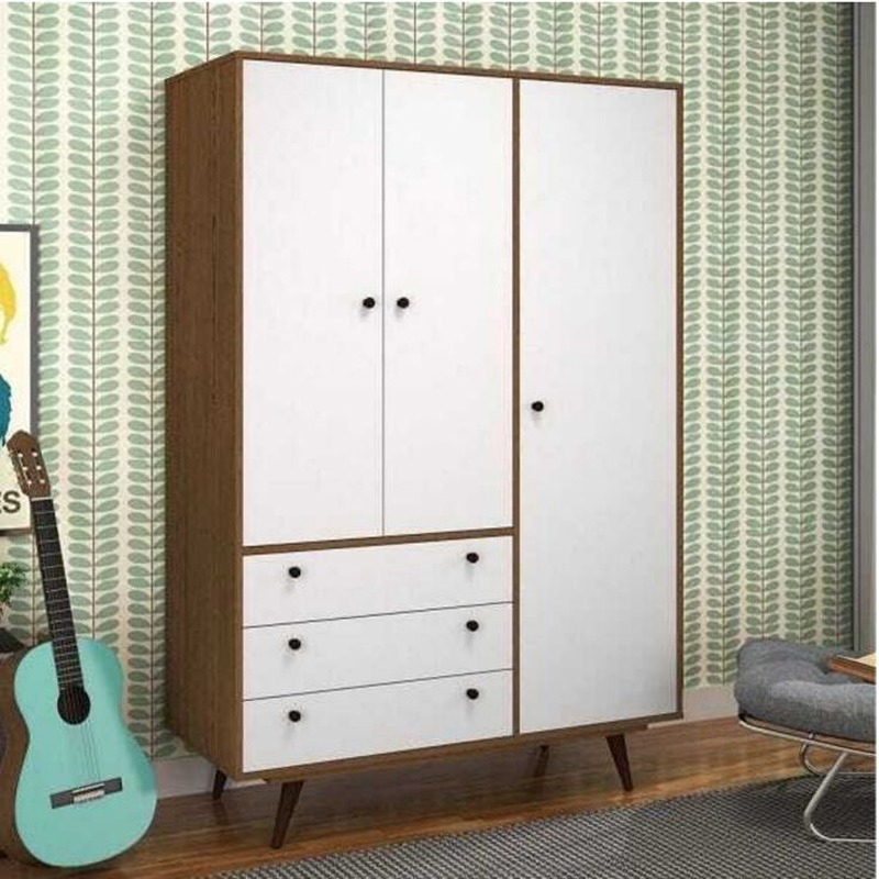 دولاب، 120 سم، أبيض/بني - KM-EG140-243