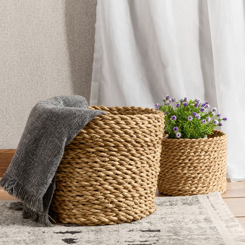 Large Storage Basket, 30 cm, Beige - KM-EG170-35