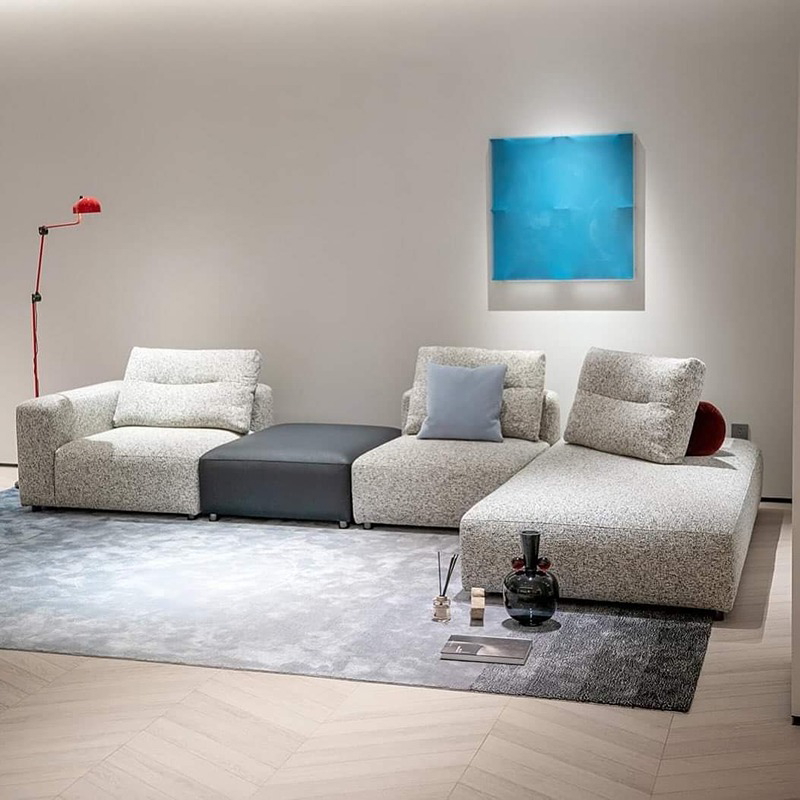 Corner Sofa, 310 × 180 cm, Light Grey/Dark Grey - KM-EG117-70