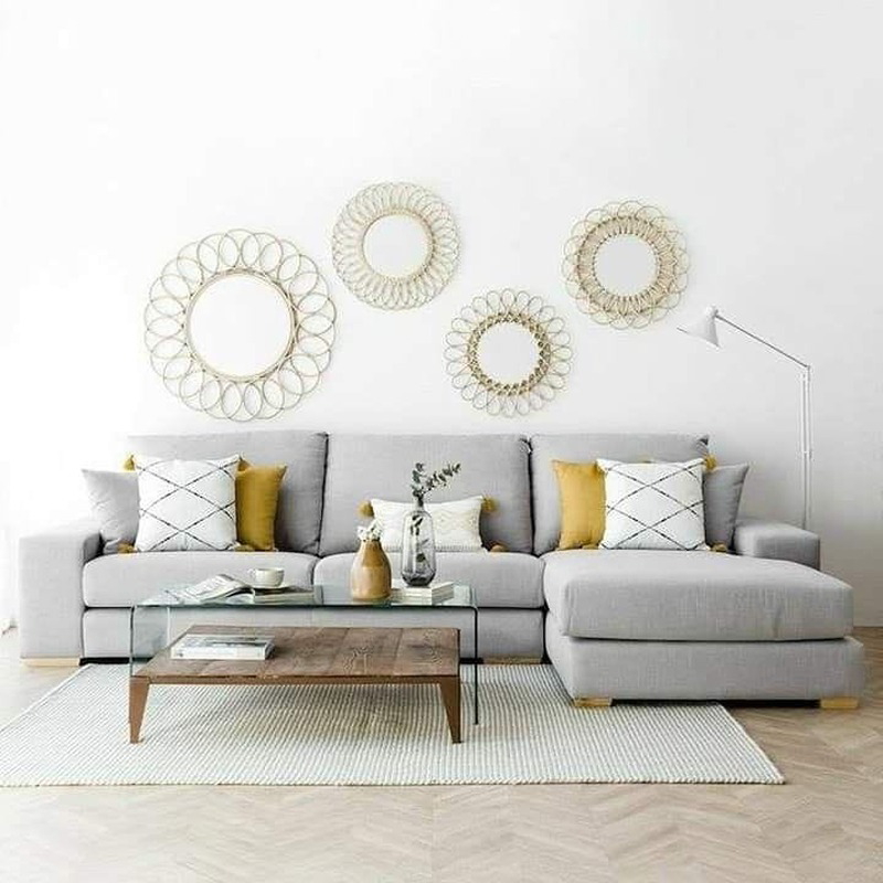 Corner Sofa, 250 × 180 cm, Light Grey - KM-EG117-71