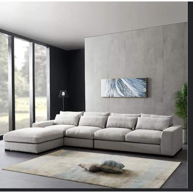Corner Sofa, 300 × 180 cm, Light Grey - KM-EG117-72