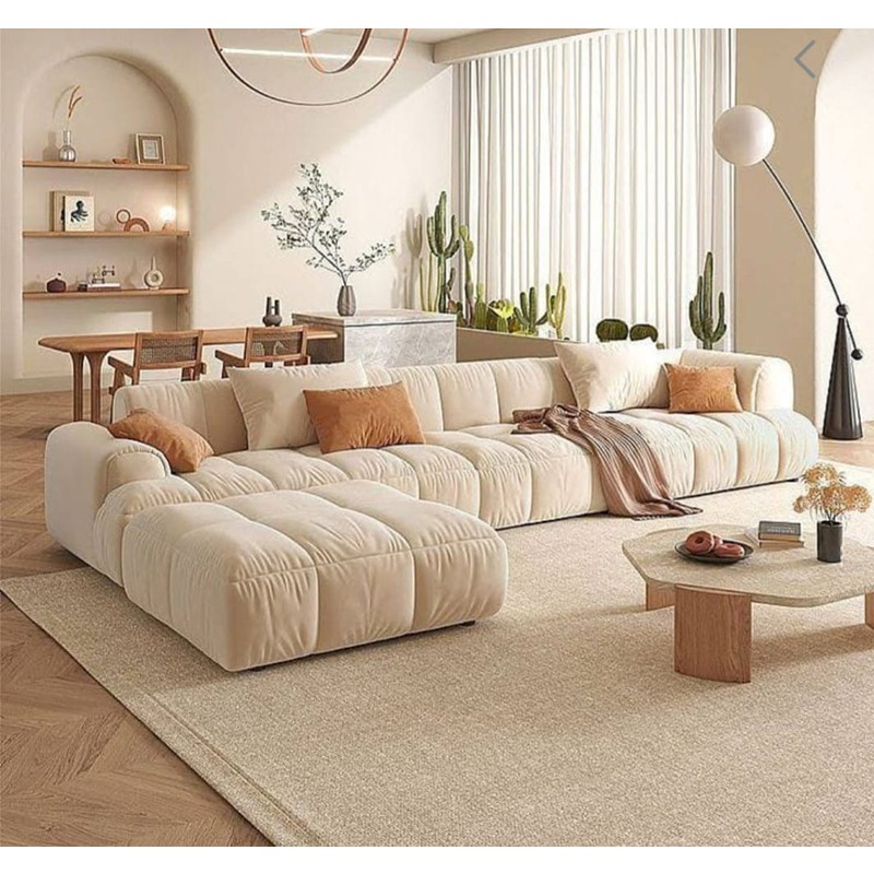 Corner Sofa, 300 × 180 cm, Off White - KM-EG117-74