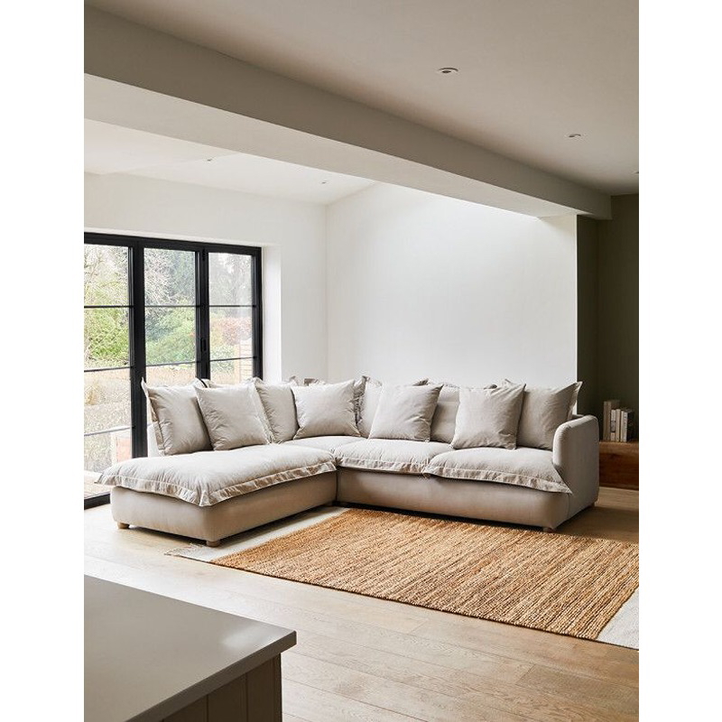 Corner Sofa, 250 × 180 cm, Greyish Beige - KM-EG117-75