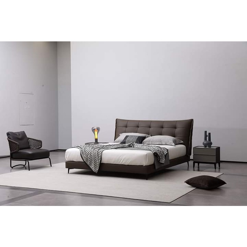 Bed, Multiple Sizes, Dark Brown - KM-EG117-60