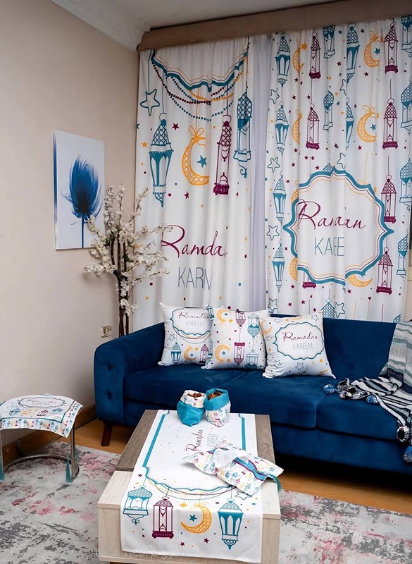 Ramadan Curtain, 140×270 cm,  Multicolor - KM-EG131-1586