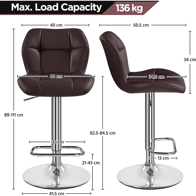 كرسي بار، قطعتين، متعدد الألوان  - KM-EG146-179