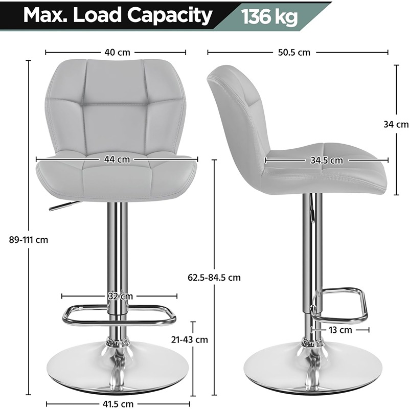 كرسي بار، قطعتين، متعدد الألوان  - KM-EG146-179