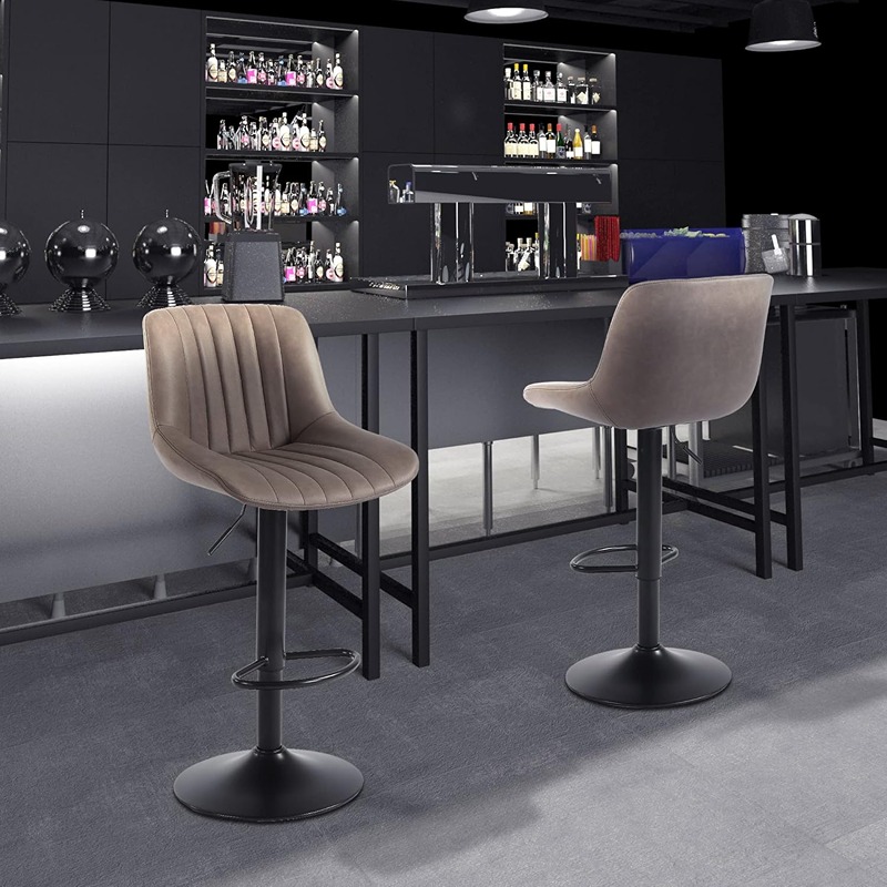 كرسي بار، 3 قطع، بني  - KM-EG146-196