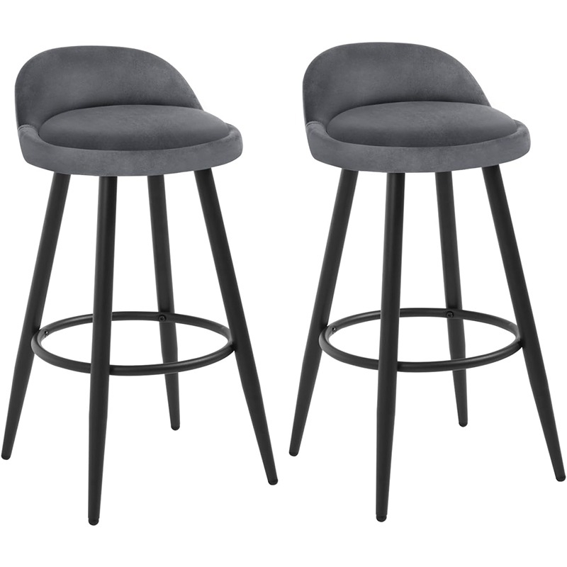Bar Chair, 2 Pcs, Dark Grey - KM-EG146-230