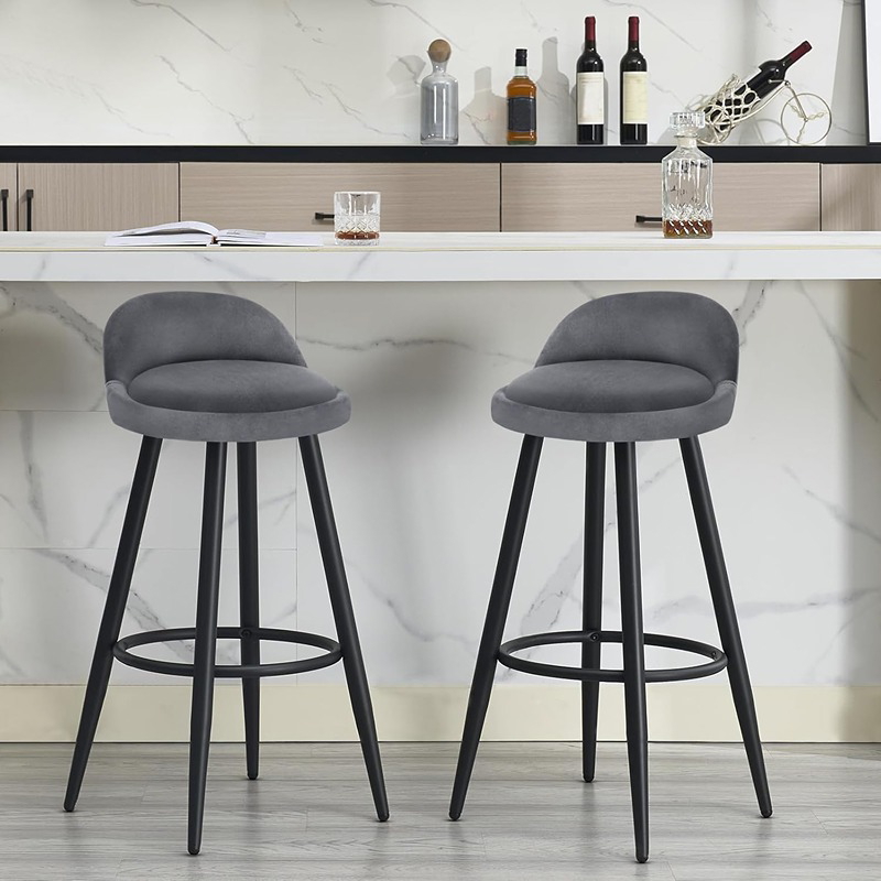 Bar Chair, 2 Pcs, Dark Grey - KM-EG146-230