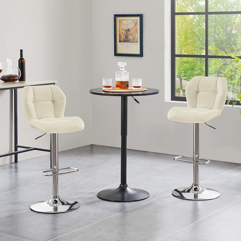 Bar Chair, 2 Pcs, Off White - KM-EG146-231