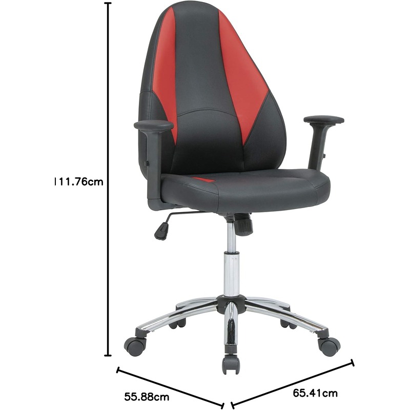 Gaming Chair, 60 cm, Red/Black - KM-EG146-232