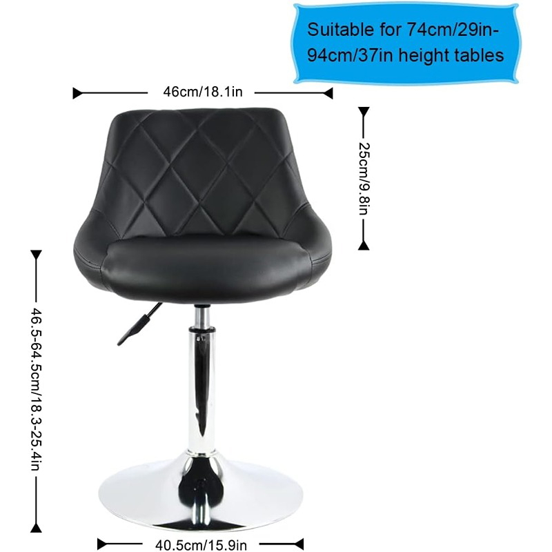 Bar Chair, 45 cm, Black - KM-EG146-239