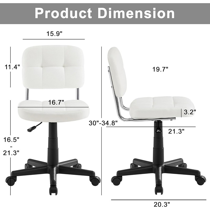 Desk Chair, 43 cm, White - KM-EG146-240