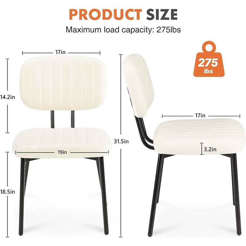 Dining Chair, 6 Pcs, White - KM-EG146-244