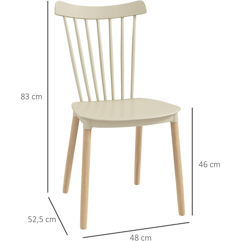 Dining Chair, 4 Pcs, Off White - KM-EG146-250