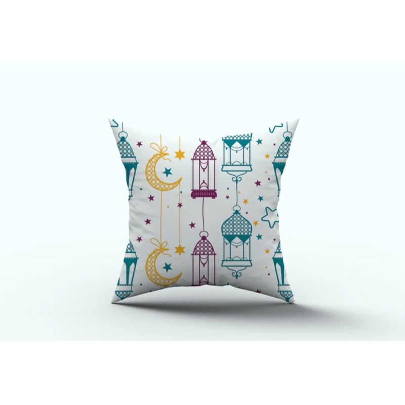 Ramadan cushion, 45×45 cm,  Multicolor - KM-EG131-1632