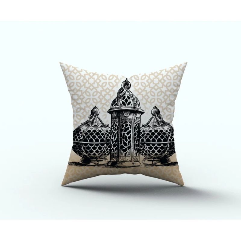 Ramadan cushion, 45×45 cm,  Multicolor - KM-EG131-1630