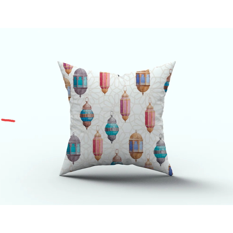 Ramadan cushion, 45×45 cm,  Multicolor - KM-EG131-1621