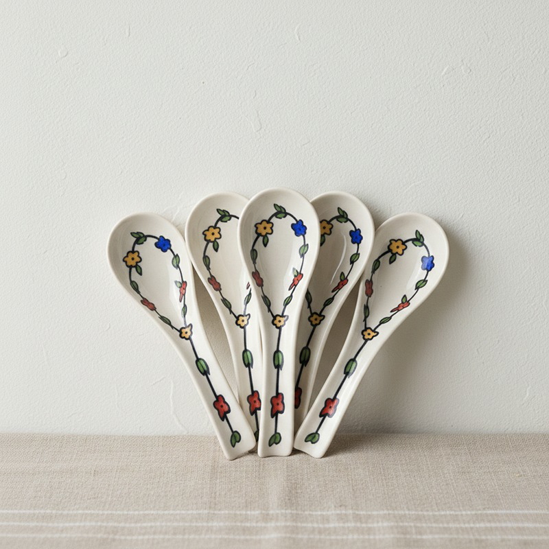 Floral Spoon, Multiple Sizes, Multi-Colors - KM-EG55-533