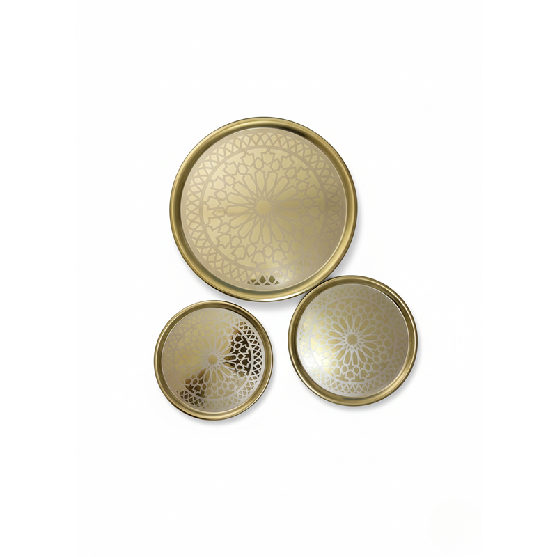 Arabesque Serving Tray, Multiple Sizes, Gold - KM-EG55-555