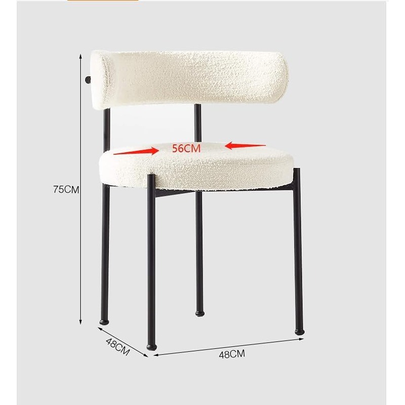 كرسي سفرة، 56 سم، أبيض/أسود - KM-EG146-268