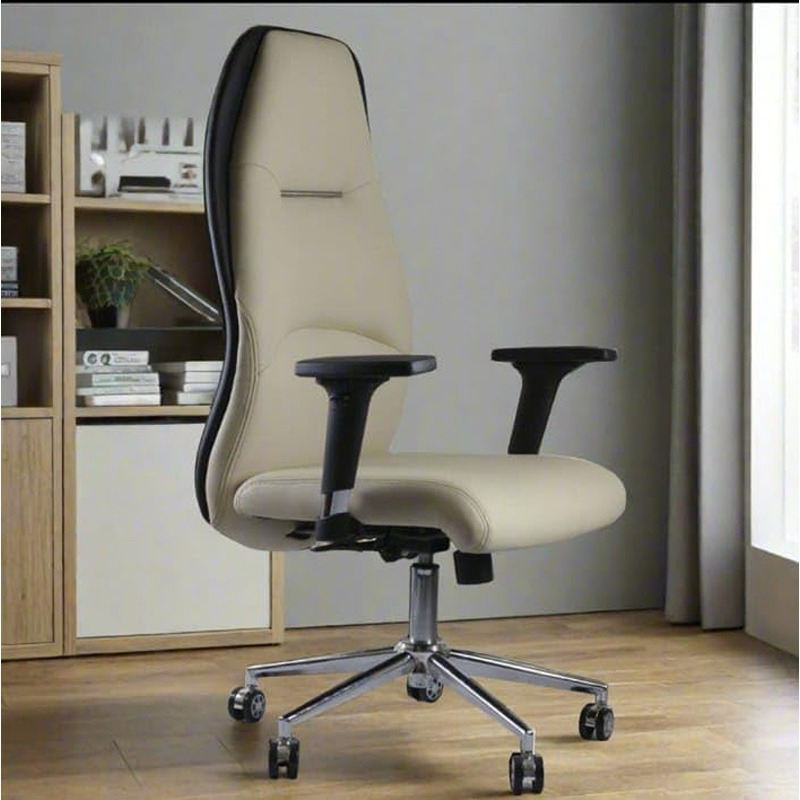 Desk Chair, 60 cm, Beige/Black - KM-EG146-279