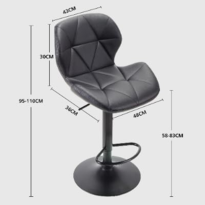Bar Chair, 48 cm, Black - KM-EG146-284