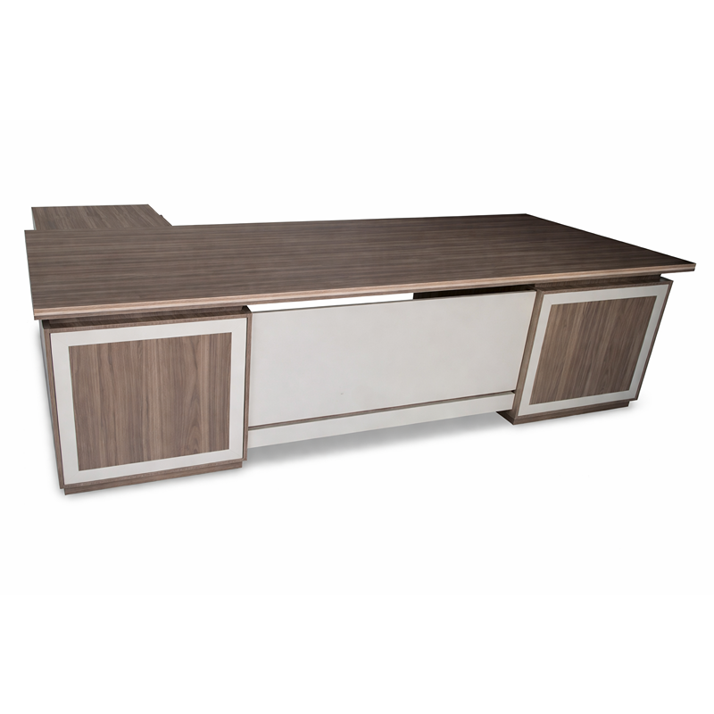 Desk with Drawer Unit, Multiple Sizes, Brown/Off White - KM-EG167-131