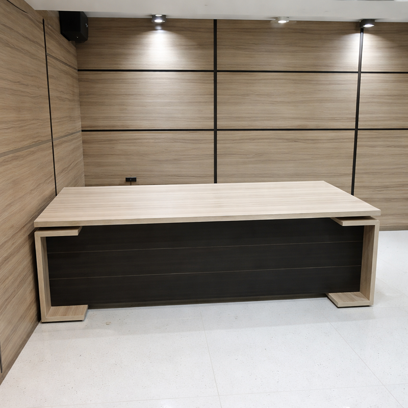 Desk, Multiple Sizes, Off White/Black - KM-EG167-128