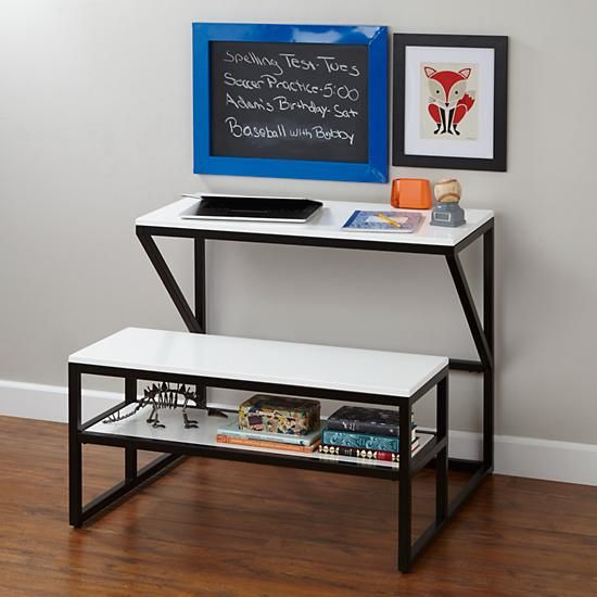 Kids Desk, 40 cm, Black/White - KM-EG8-134