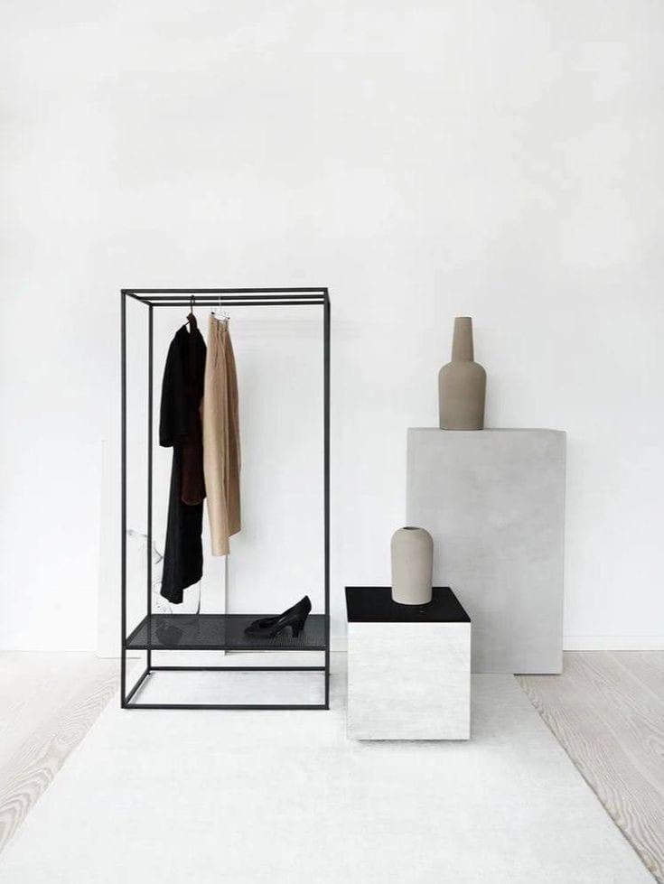 شماعة ملابس، 80 سم، أسود - KM-EG8-138