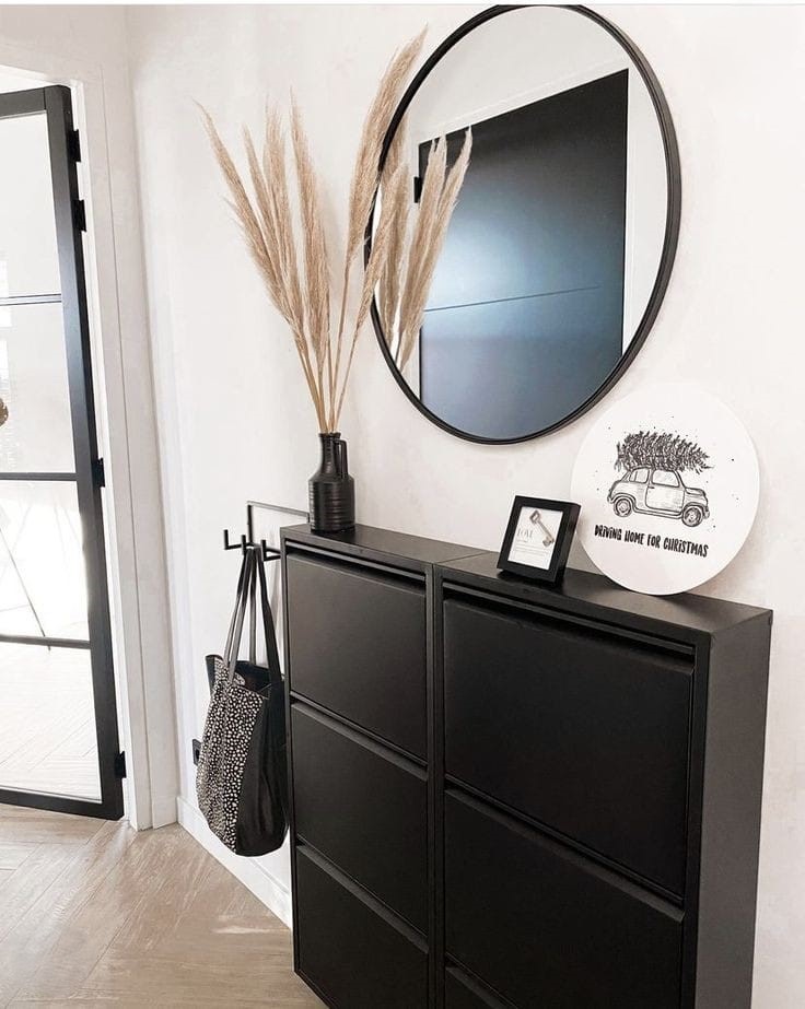 مراية حائط، 80 سم، أسود - KM-EG8-144