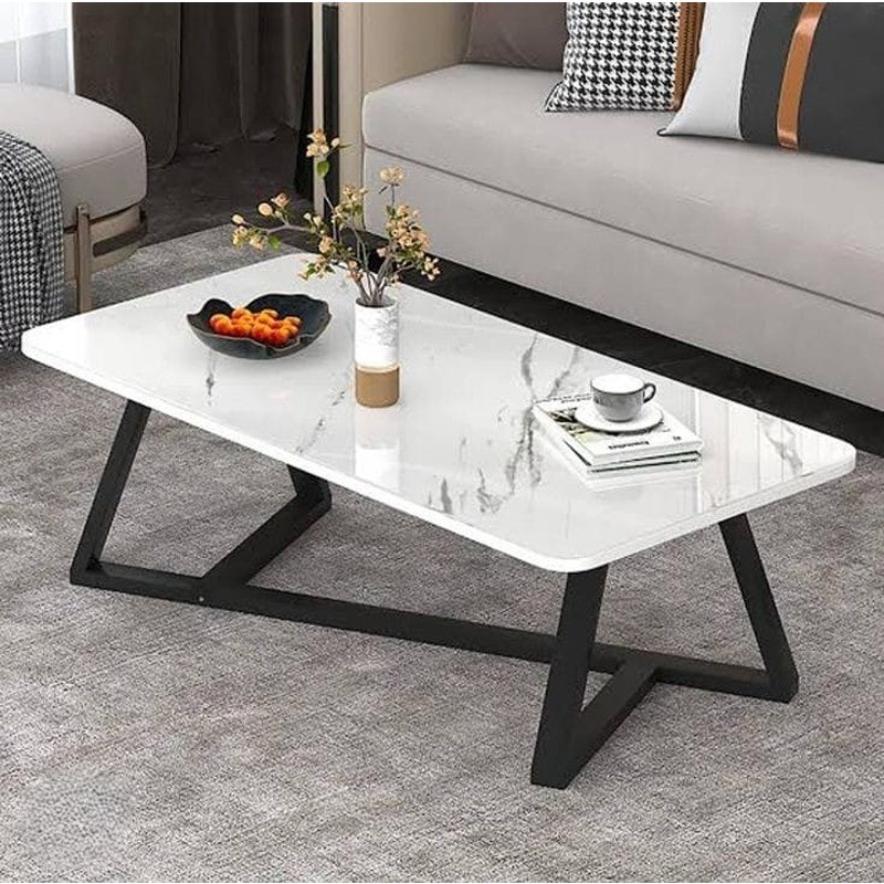 Coffee Table, 100 cm, Black/White - KM-EG8-198
