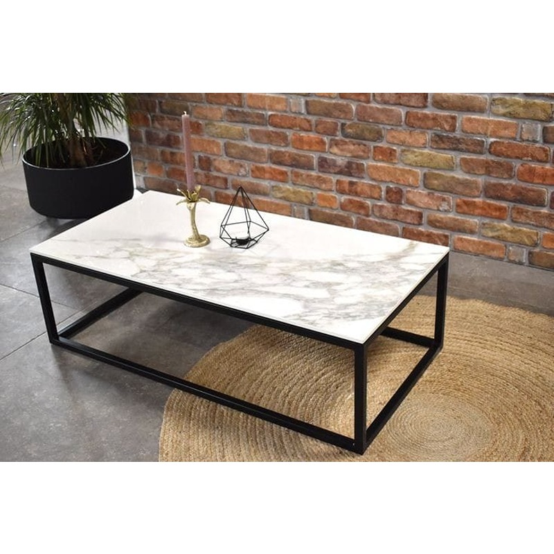 Coffee Table, 100 cm, Black/White - KM-EG8-199