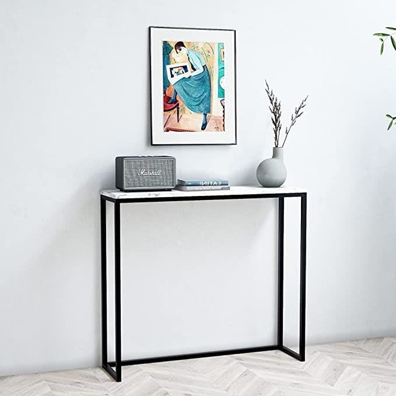 Console, 100 cm, Black/White - KM-EG8-206