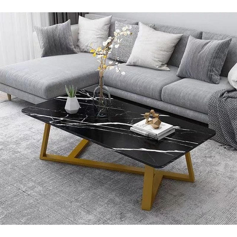 Coffee Table, 100 cm, Black/Gold - KM-EG8-210