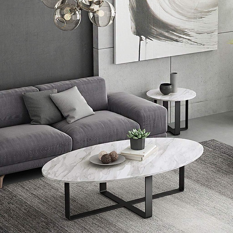 Coffee Table, 100 cm, Black/White - KM-EG8-219