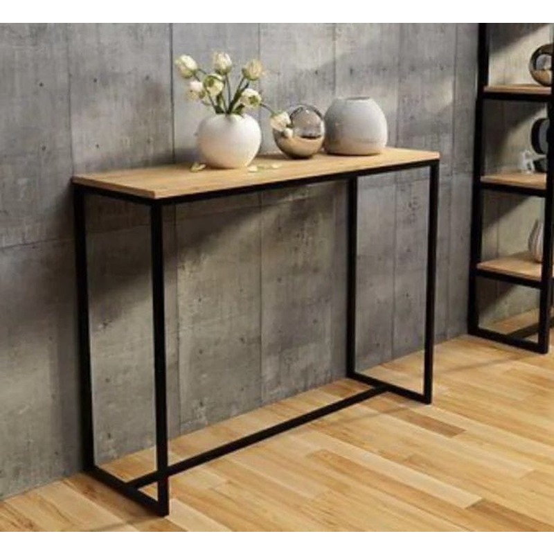 Console, 110 cm, Black/Wood - KM-EG8-227