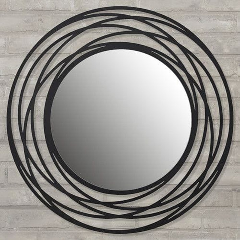 مراية حائط، 80 سم، أسود - KM-EG8-186